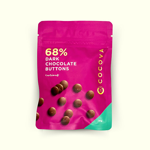 Curious 68 dark chocolate buttons 30g