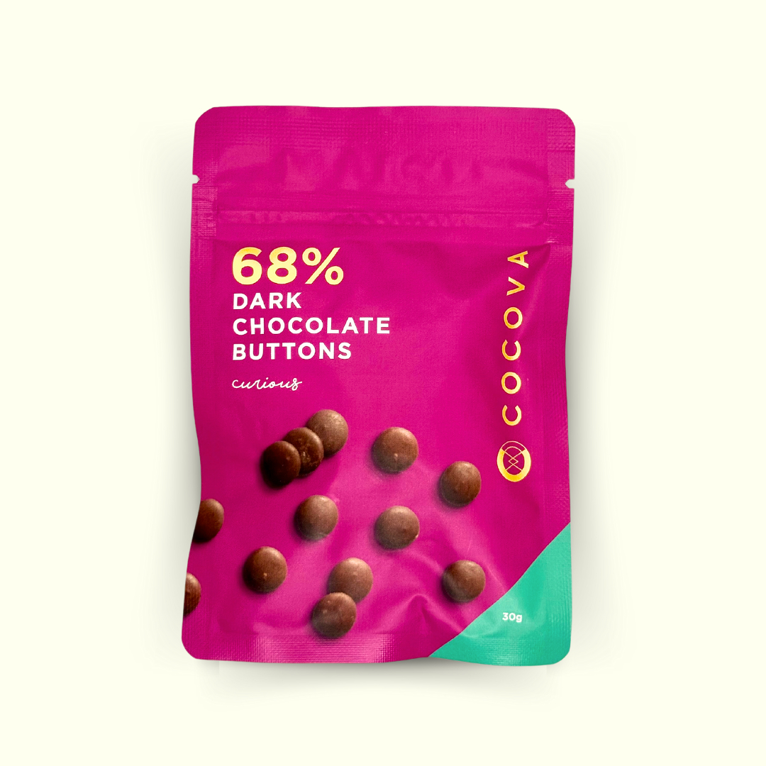 Curious 68 dark chocolate buttons 30g