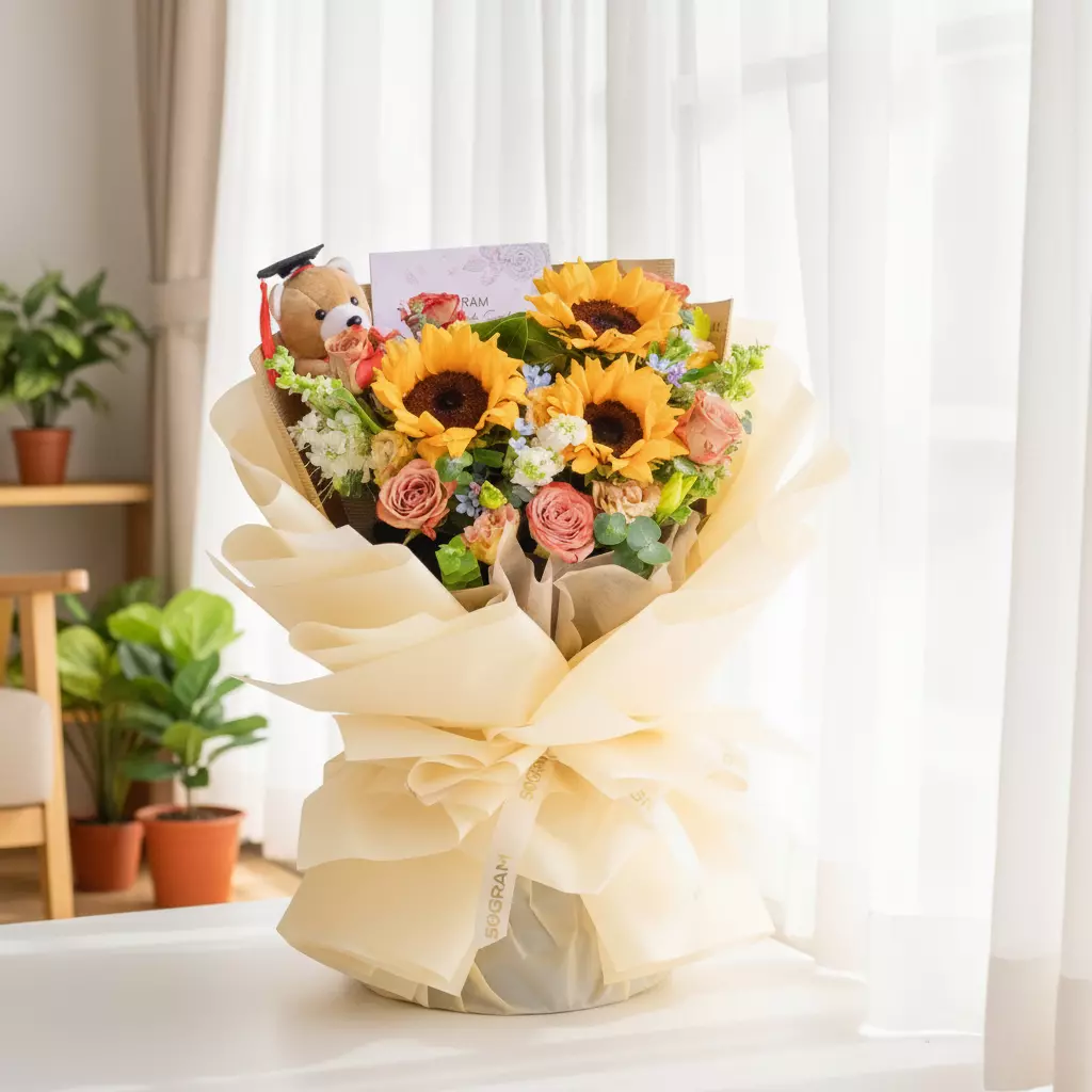 Honor Bloom Sunflower Hand Bouquet