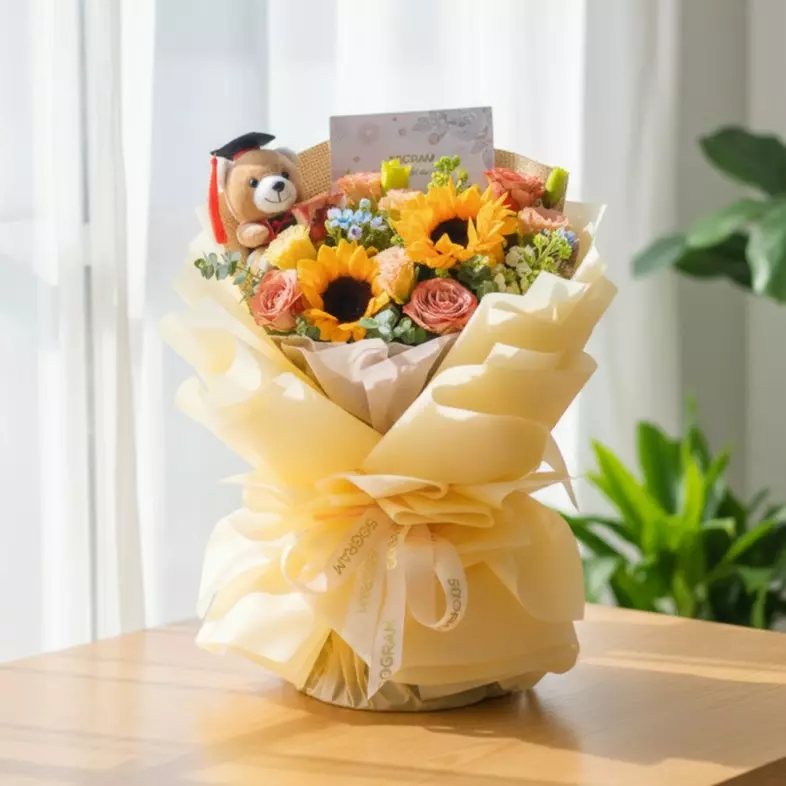 Honor Bloom Sunflower Hand Bouquet