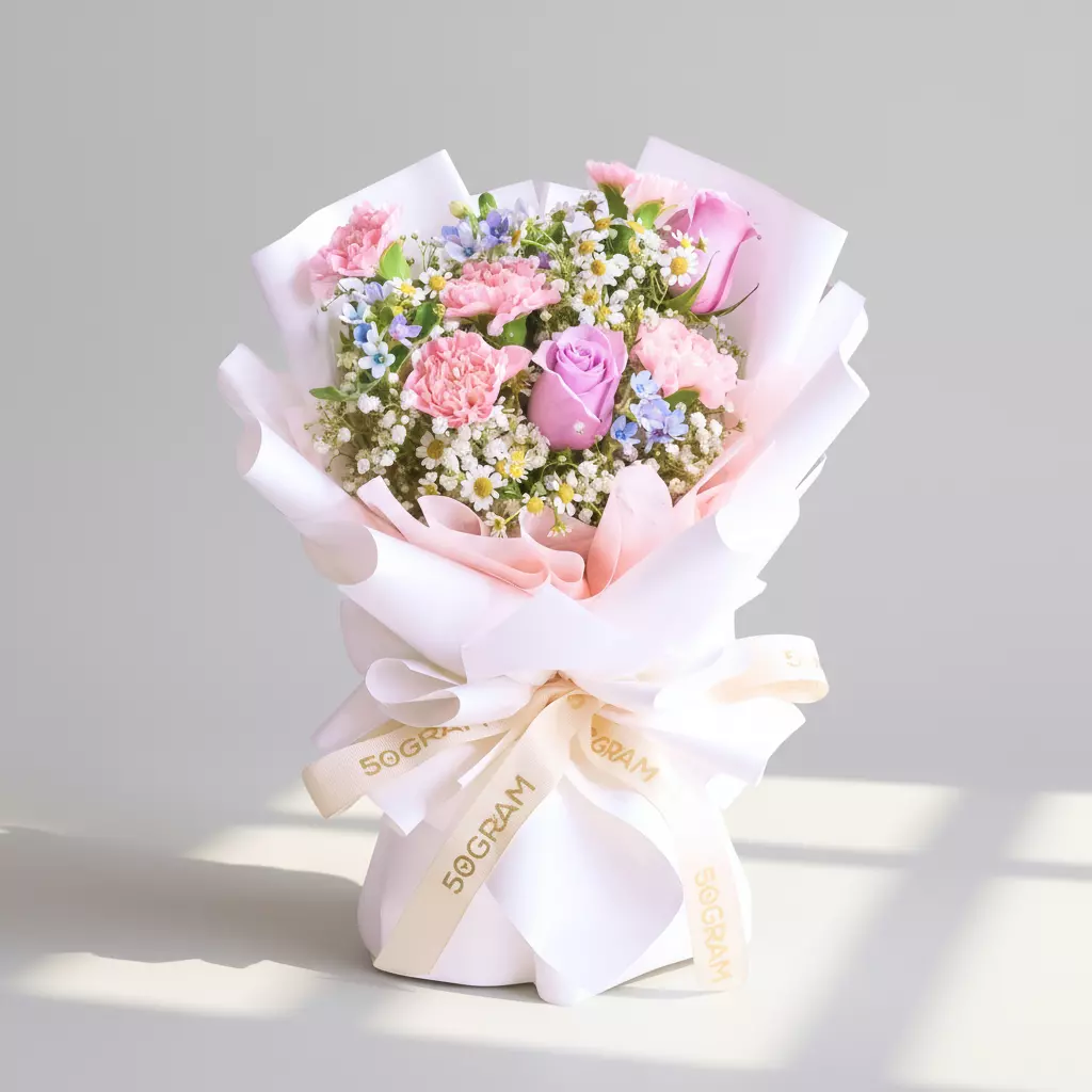 Blushing Violet Hand Bouquet