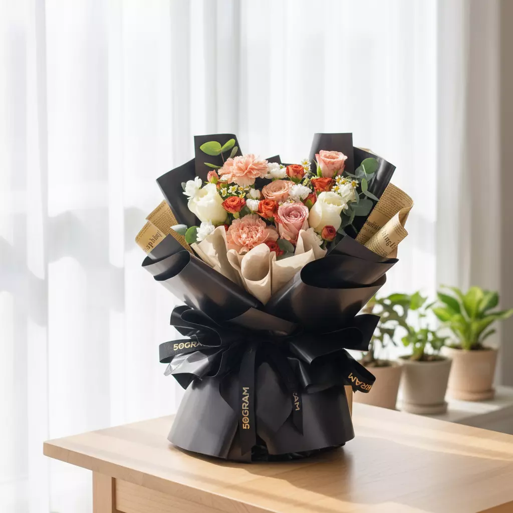 Russet Blooms Cappuccino Roses Hand Bouquet