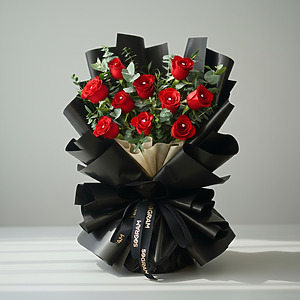 Classic Red Roses Valentine Hand Bouquet