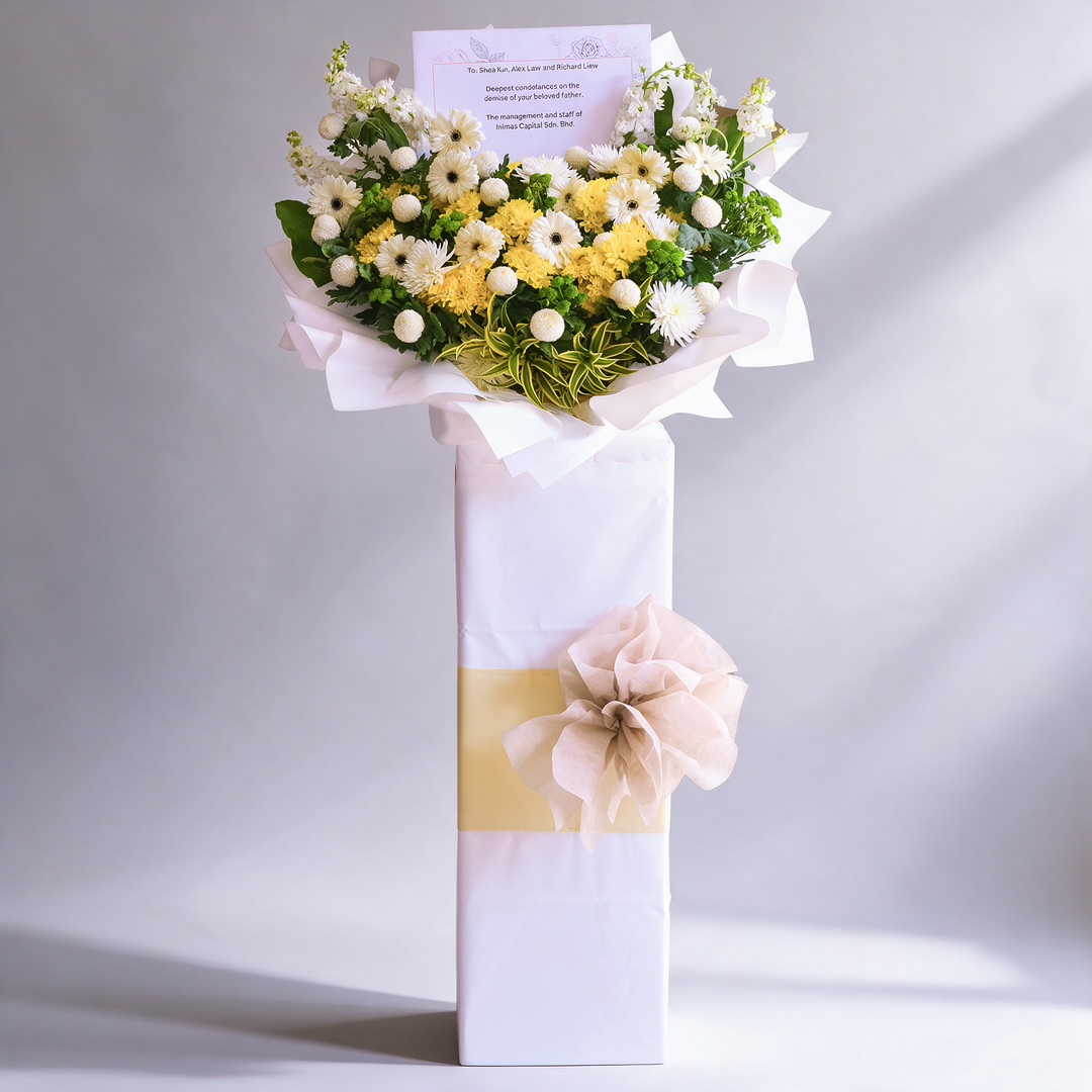Wreath of Serenity | Condolences Flower Stand