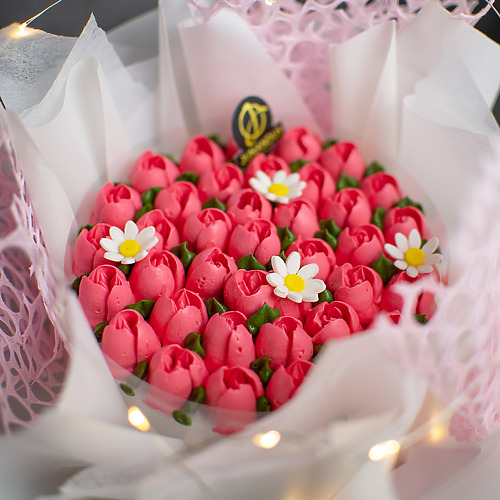 Flower Bouquet Cake Pink 2