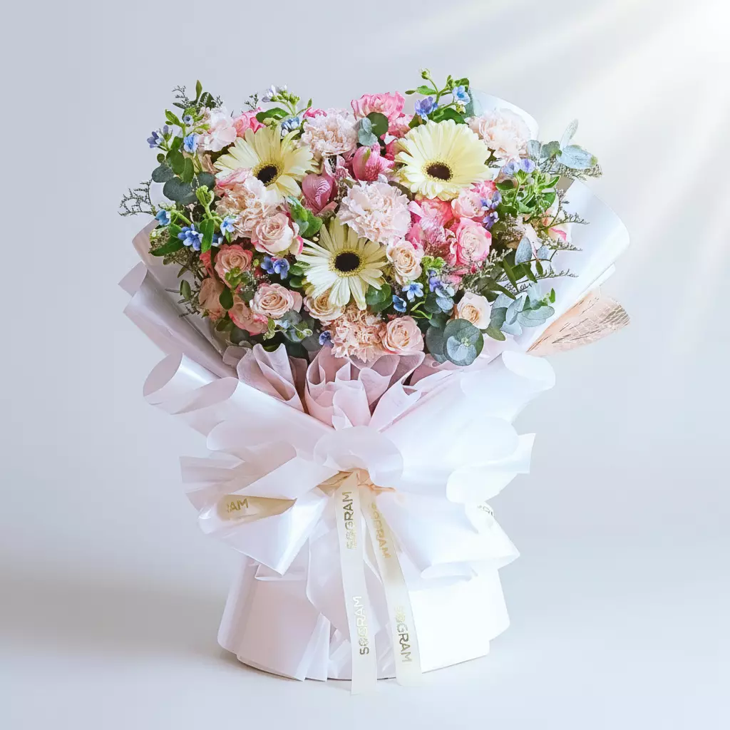 Maison Andrea White Daisy Hand Bouquet - Large