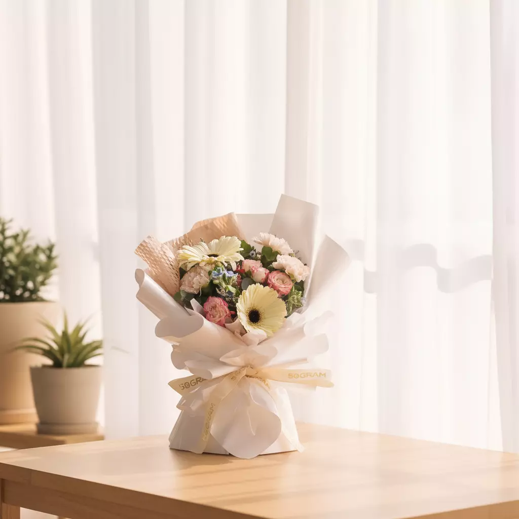 Maison Andrea White Daisy Hand Bouquet