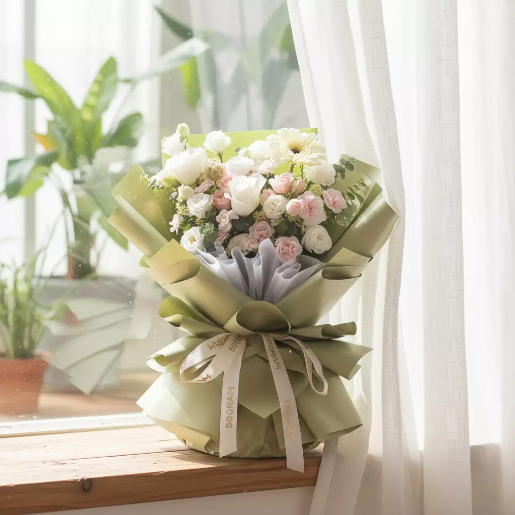 Whitewood Bloom White Daisy Hand Bouquet