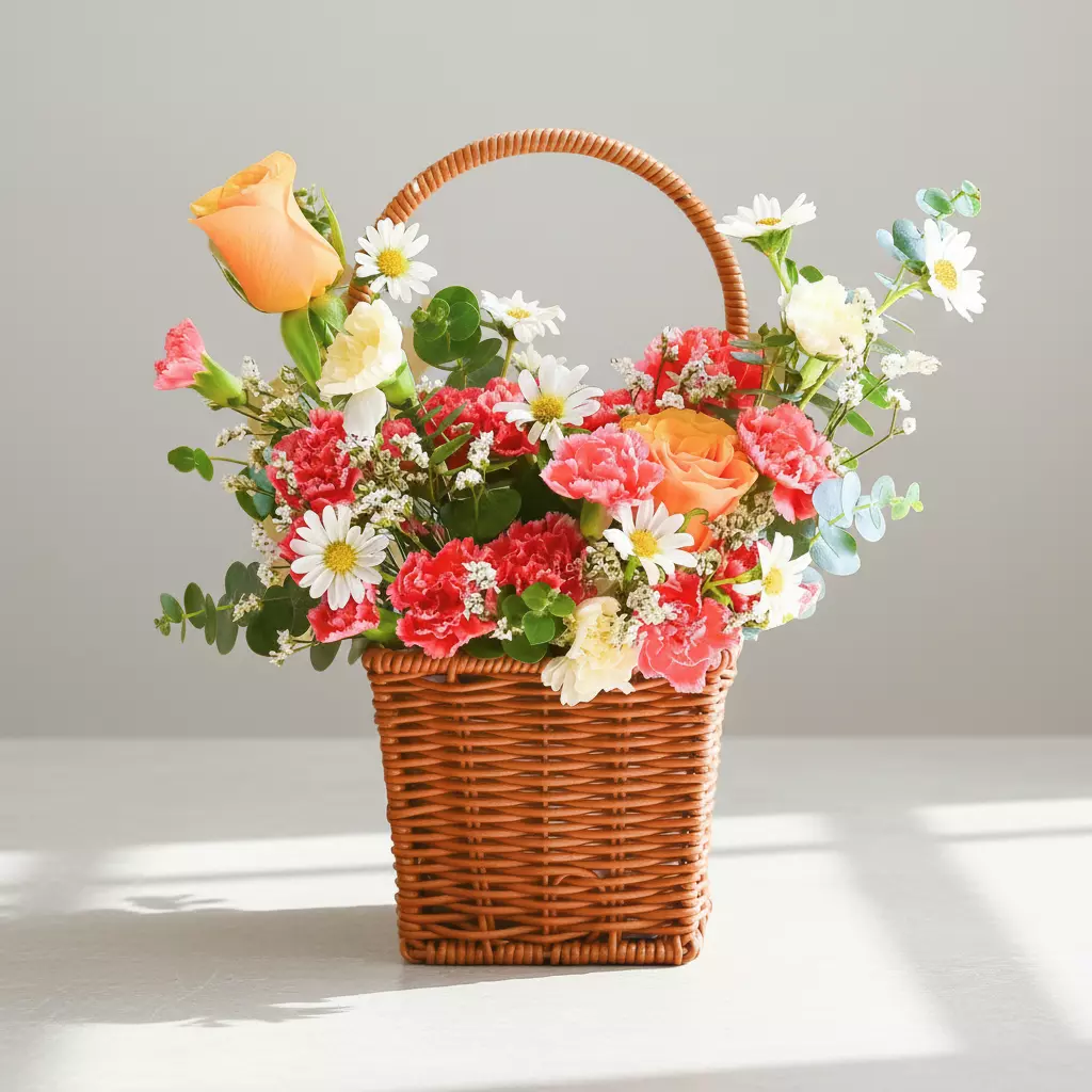 Lunar Bloom Flower Basket