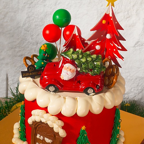 Red santa house theme cake y25 2 1